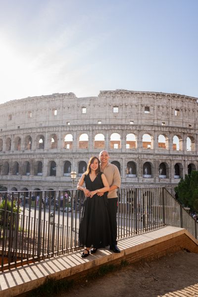Professional photoshoot at the Colosseum in Rome — photo by Valentina Fusiello, Smiler
