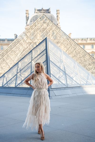 Geertje — Louvre Photoshoot in Paris · yesterday — photo by mohamed mahaerm, Smiler