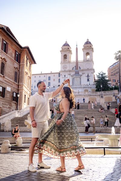 Samira Bayat — Romantic Couples Photoshoot in Rome — Spanish Steps (Premium)