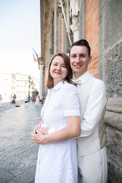 Professional photoshoot at Piazza del Plebiscito & Lungomare in Naples — photo by Viviana D'Agnello, Smiler