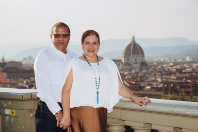 Professional photoshoot at Piazzale Michelangelo in Florence — photo by Viktoria Photo, Smiler