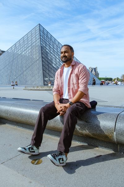 Rajiv — Louvre Photoshoot in Paris · 2 w ago — photo by Renata  Silva, Smiler