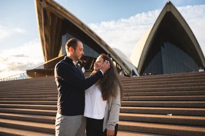 Professional photoshoot at Opera House in Sydney — photo by Floriane th, Smiler