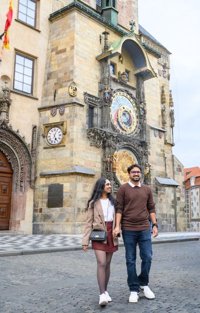 Professional photoshoot at Prague old town · 3 w ago — photo by Vania Pravica, Smiler