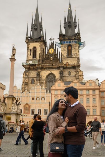 Professional photoshoot at Prague old town in Prague — photo by Vania Pravica, Smiler