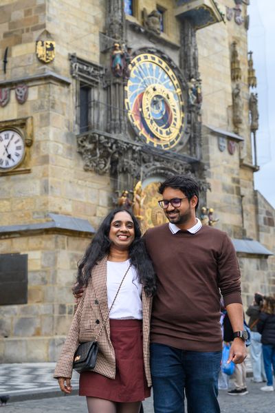 Professional photoshoot at Prague old town in Prague — photo by Vania Pravica, Smiler
