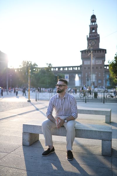 Photoshoot at Sforzesco Castle, Milan in Milan — photo by Kseniia Vasileva, Smiler