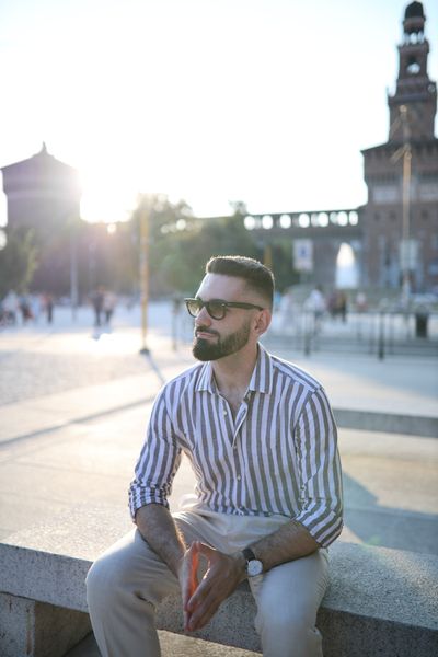 Photoshoot at Sforzesco Castle, Milan in Milan — photo by Kseniia Vasileva, Smiler