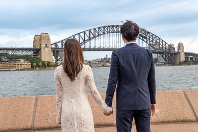 Professional photoshoot at Opera House in Sydney — photo by Pranav Kumar, Smiler