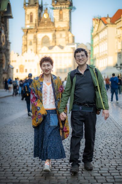 Professional photoshoot at Prague old town in Prague — photo by Silviu Robu, Smiler