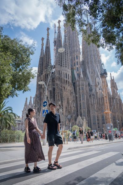 SONOMI — Photoshoot at Sagrada Familia, Barcelona · 1 w ago — photo by Rodrigo Sylwan, Smiler