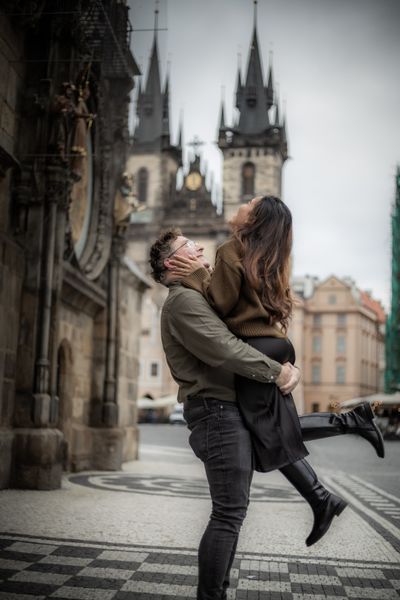 Professional photoshoot at Prague old town in Prague — photo by Silviu Robu, Smiler