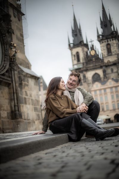 Professional photoshoot at Prague old town in Prague — photo by Silviu Robu, Smiler