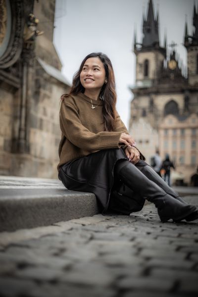 Professional photoshoot at Prague old town in Prague — photo by Silviu Robu, Smiler