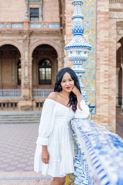 Professional photoshoot at Plaza de España by local Seville photographer · 1 w ago — photo by Estefania Ruiz, Smiler