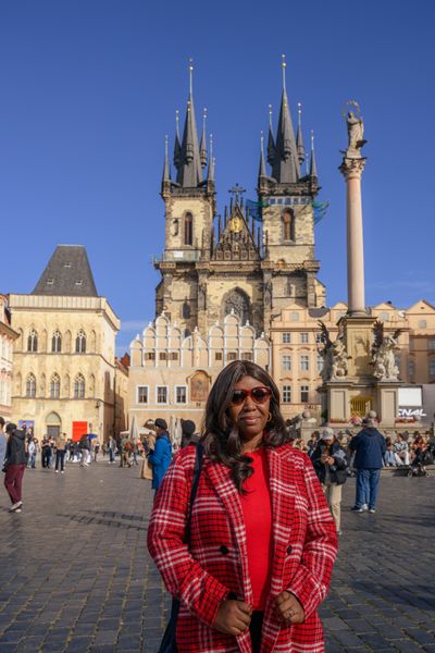 Professional photoshoot at Prague old town in Prague — photo by Vania Pravica, Smiler