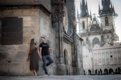 Professional photoshoot at Prague old town in Prague — photo by Silviu Robu, Smiler