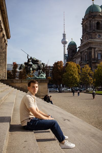 James — Photoshoot at the Berlin Cathedral, Berlin · 2 w ago — photo by Ekaterina Koroleva, Smiler